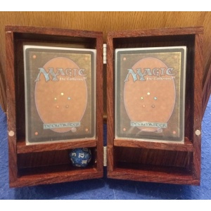 Clam-Style Deck Box – Portable, Secure Card Storage with Customizable Design Options